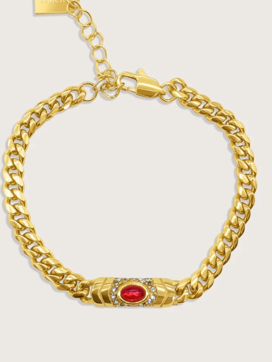 Raena Jewelry - Raena Catena Belle Red Stone Bracelet
